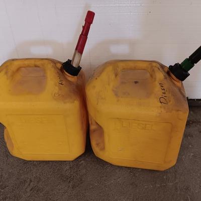Two five-gallon Deisel Fuel cans