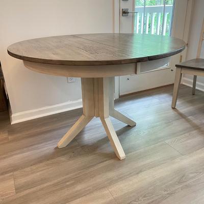 Wood Dining Table w/ Leaf & Four Chairs (DR-MK)