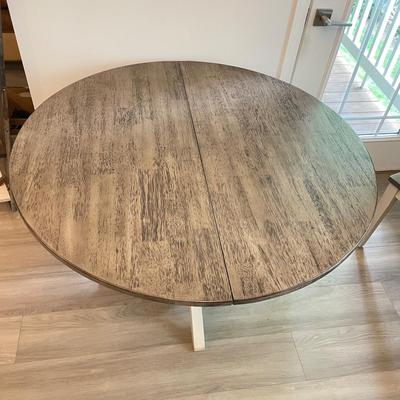 Wood Dining Table w/ Leaf & Four Chairs (DR-MK)