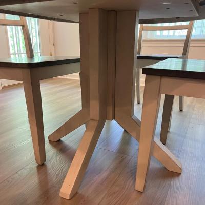Wood Dining Table w/ Leaf & Four Chairs (DR-MK)