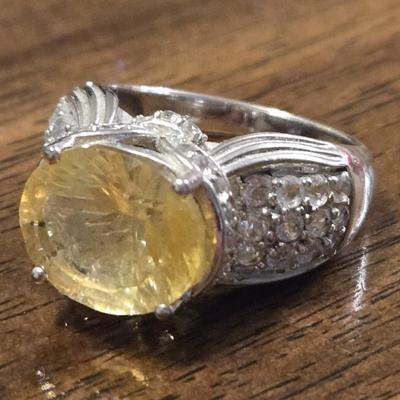 Sterling Silver and Citrine Ring