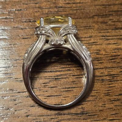 Sterling Silver and Citrine Ring