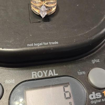 10k Gold and Cubic Zirconia Ring