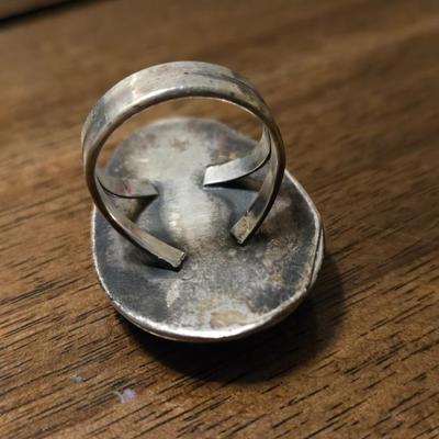 Navajo Sterling Silver and Agate Ring
