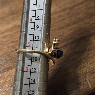 14k Gold Diamond and Sapphire