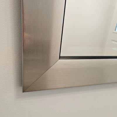 Beveled Mirror in a Crome Frame (LR-DW)