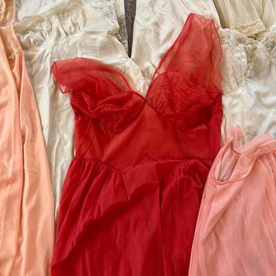 15 Piece Lot Vintage Slips Nightgowns