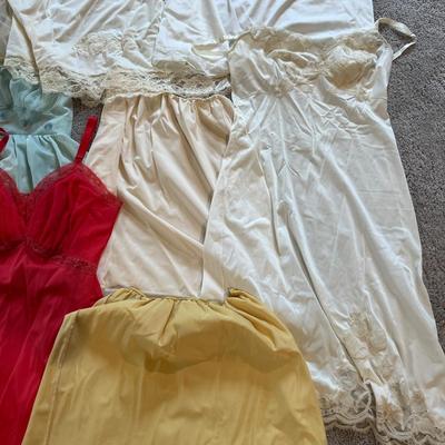 15 Piece Lot Vintage Slips Nightgowns