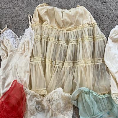 15 Piece Lot Vintage Slips Nightgowns