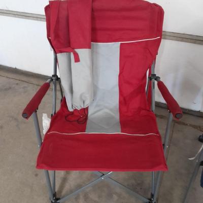 Two Member's Mark Portable Hard Armchairs with storage bags