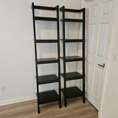 Pair of Sawyer Mochs Leaning Bookcases (GB-DW)