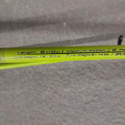 Two Zebco Splash 6' 0" Medium Action Fishing Poles - 2-piece Rods