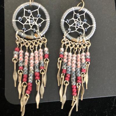 Dream Catcher Glass Beads Earrings