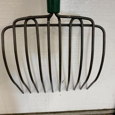 Ergonomic Handle Hoe, Super Cool Lighr Weight Pitch Fork, and Yard Rake