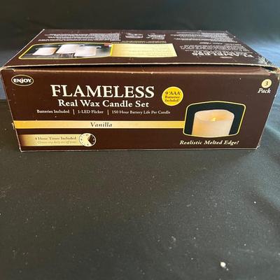 Six Flameless Wax Candles (K-MK)