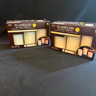 Six Flameless Wax Candles (K-MK)