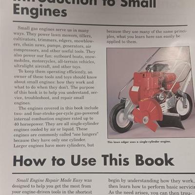 Small engine repair book with brand new car parts - U joints - Piston Ring Compressor - Trim panel retainers and more