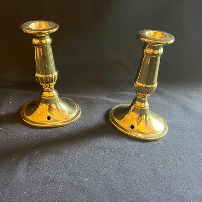 Brass Candle Sticks & Cut Glass (K-MK)