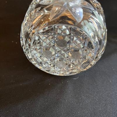 Brass Candle Sticks & Cut Crystal Glass (K-MK)