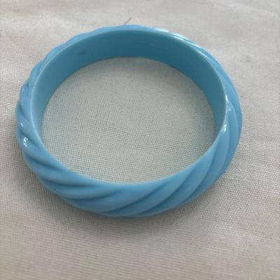 Sky blue vintage bangle bracelet