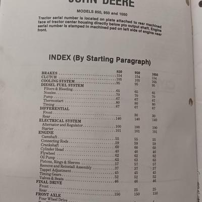 John Deere Tractor shop manual and Ford Tractor shop manuals