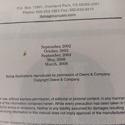 John Deere Tractor shop manual and Ford Tractor shop manuals