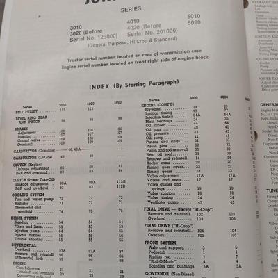 John Deere Tractor shop manual and Ford Tractor shop manuals