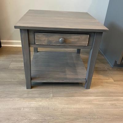 Gray Wood Side Table (DR-MK)