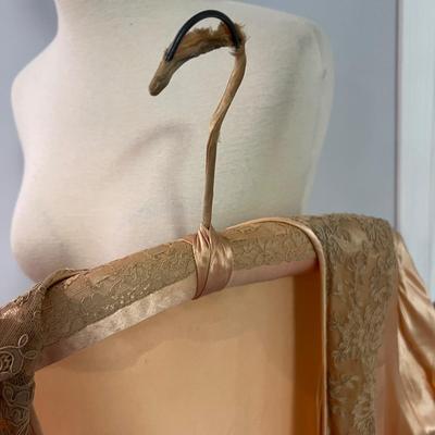 Antique Wrap Dress Robe Matching Hanger