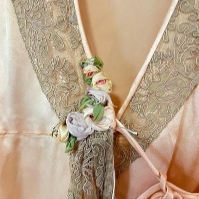 Antique Wrap Dress Robe Matching Hanger