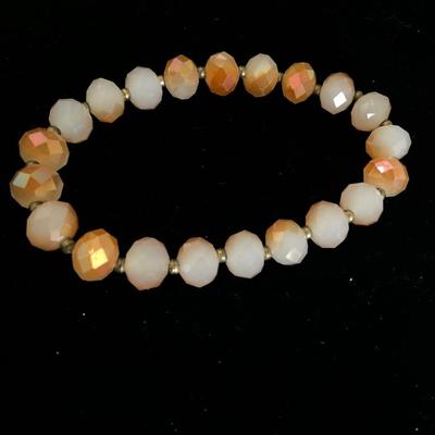 BEVELED Bead BRACELET WITH GOLD DIVIDERS, STYLE