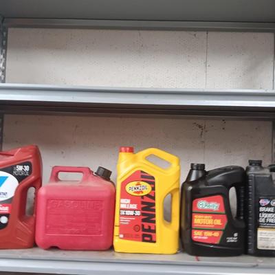Partially full & mostly full automotive lubricants and a gas container