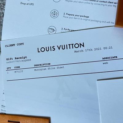 NIB Louis Vuitton Monogram Shine Shawl
