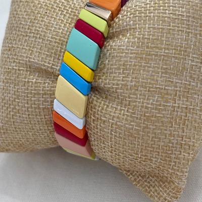 Multicolored stretchy bracelet