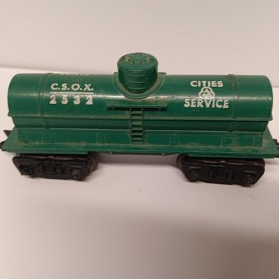 Marx 666 Die- Cast Steam Locomotive Engine Smoker Santa FE train & track set