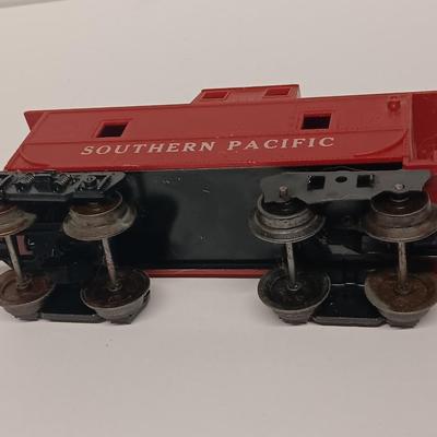 Marx 666 Die- Cast Steam Locomotive Engine Smoker Santa FE train & track set