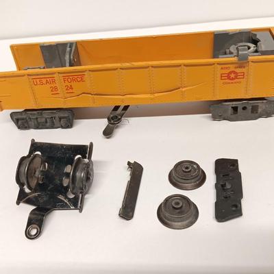 Marx 666 Die- Cast Steam Locomotive Engine Smoker Santa FE train & track set
