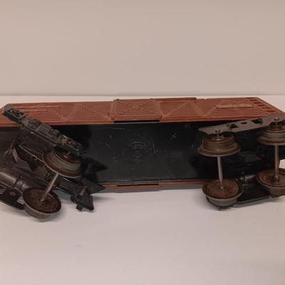 Marx 666 Die- Cast Steam Locomotive Engine Smoker Santa FE train & track set