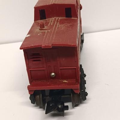 Marx 666 Die- Cast Steam Locomotive Engine Smoker Santa FE train & track set