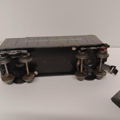 Marx 666 Die- Cast Steam Locomotive Engine Smoker Santa FE train & track set