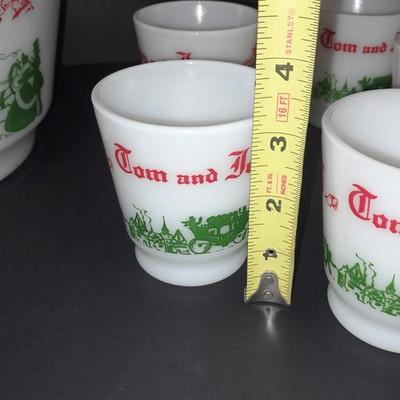Antique vintage Tom & Jerry's punch bowl with 12 Tom & Jerry's Mugs