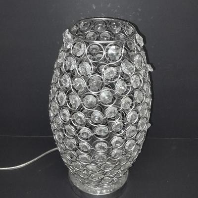 Bling! 14" lamp with clear beads