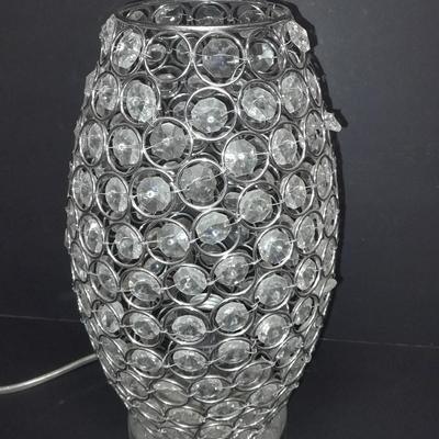 Bling! 14" lamp with clear beads
