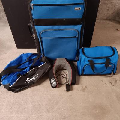 CIAO! Suitcase - two smaller Carryon sized bags - and a neck massager