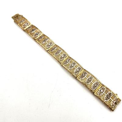 Lot #115D 800 Silver, Gold Electroplate Bracelet - Very pretty