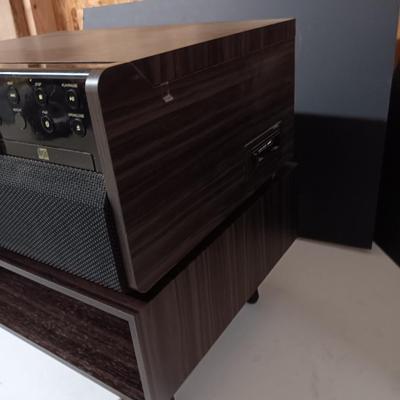 Victrola Entertainment center with matching stand - AM/FM - Turntable - CD & Cassette