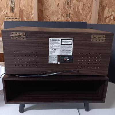 Victrola Entertainment center with matching stand - AM/FM - Turntable - CD & Cassette