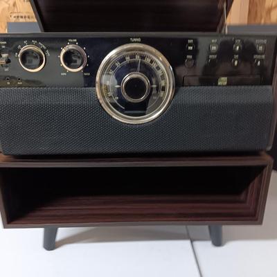 Victrola Entertainment center with matching stand - AM/FM - Turntable - CD & Cassette