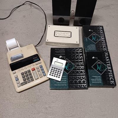 Office items - Card stock - post cards - speakers - adding machine - glue gun and more