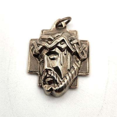 Lot #118 D Sterling Jesus pendant/charm - Crown of Thorns